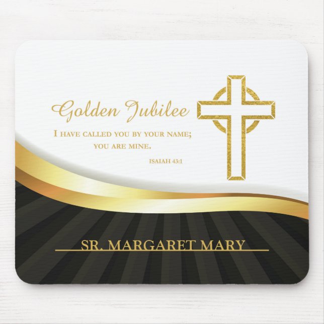 Golden Jubilee, 50 Year Anniversary Nun Mouse Mat (Front)