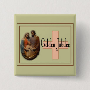 Golden Jubilee Gifts for Nuns 15 Cm Square Badge