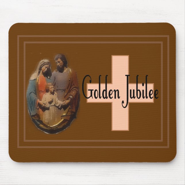 Golden Jubilee Gifts for Nuns Mouse Mat (Front)