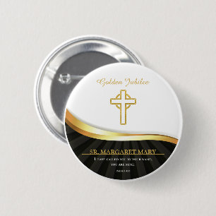 Golden Jubilee of Religious Life, 50 Year 6 Cm Round Badge