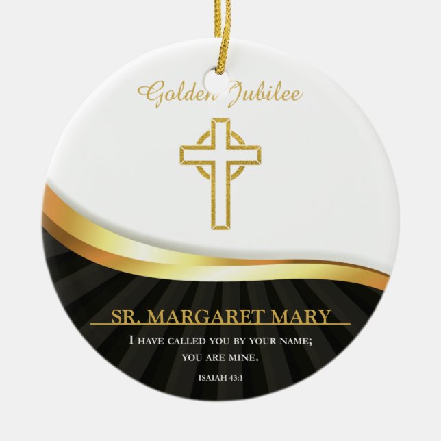 Golden Jubilee of Religious Life, 50 Year Ceramic Tree Decoration (Front)