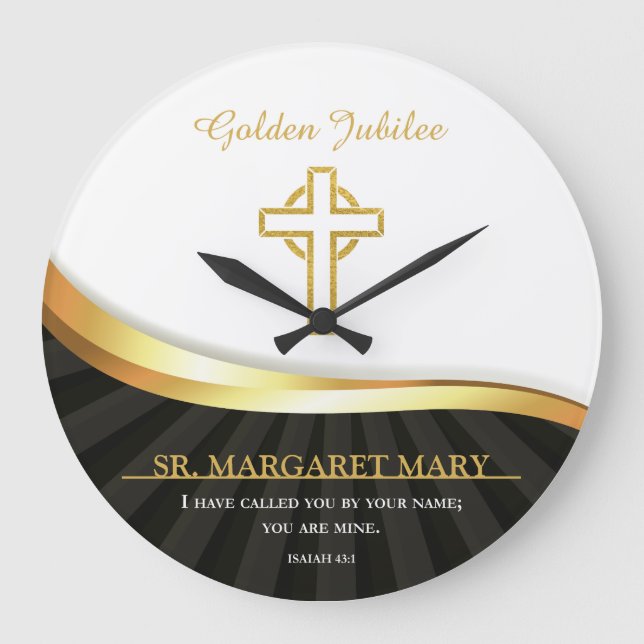 Golden Jubilee of Religious Life, 50 Year Large Clock (Front)