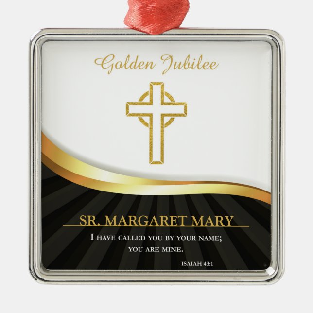 Golden Jubilee of Religious Life, 50 Year Metal Tree Decoration (Front)