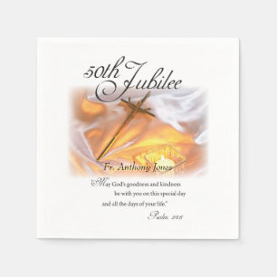 Golden Jubilee Religious Life, Cross Candle Napkin