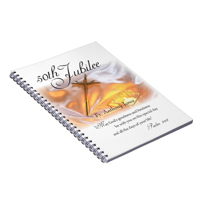 Golden Jubilee Religious Life, Cross Candle Notebook (Right Side)