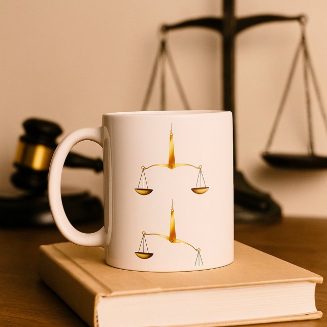 Golden Justice Scales Balanced vs Unbalanced Coffee Mug (Creator Uploaded)