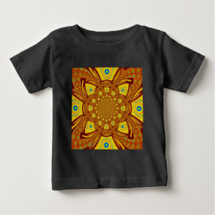 Golden Kaleidoscope Art Print Baby T-Shirt