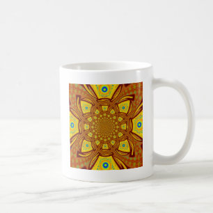 Golden Kaleidoscope Art Print Coffee Mug