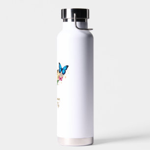 Golden Key and Butterfly Inspirational Water Bottl Bottle