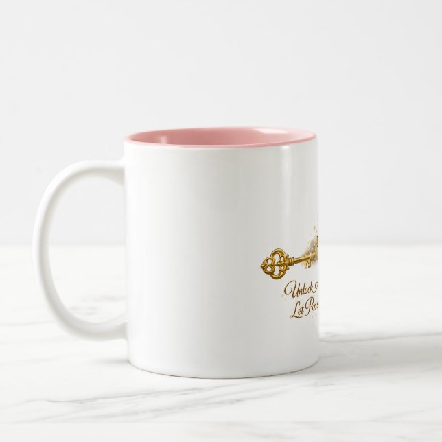 Golden Key & Butterfly Inspiration Mug (Left)