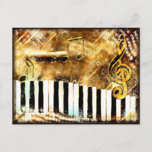 Golden Keyboard  Postcard