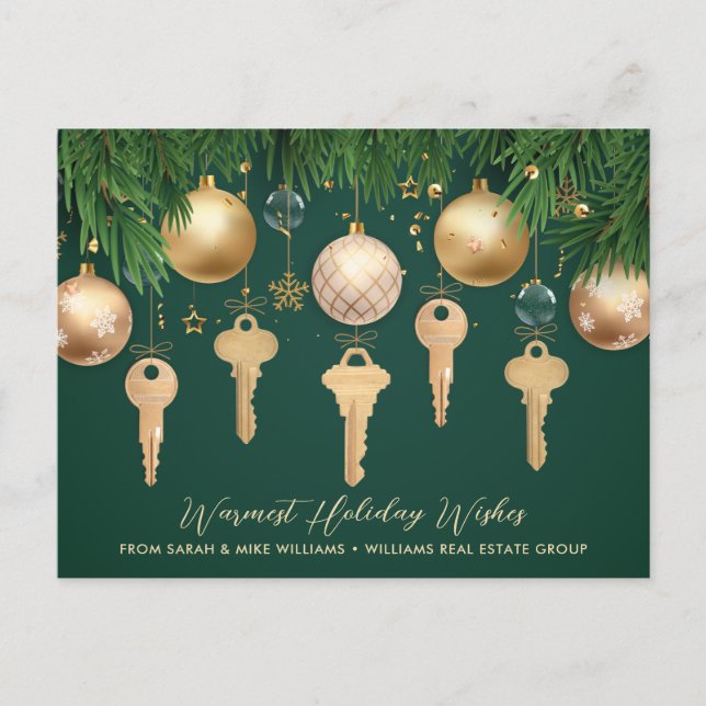 Golden Keys Real Estate Christmas Card (Front)