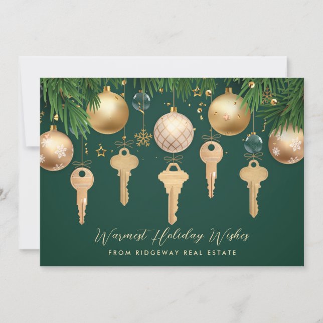 Golden Keys Real Estate Holiday Card (Front)