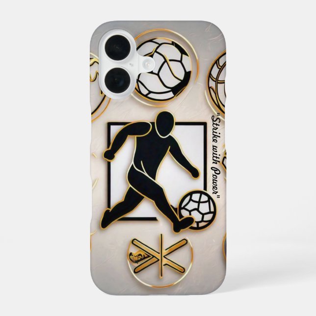 "Golden Kickoff" iPhone 16 Case (Back)