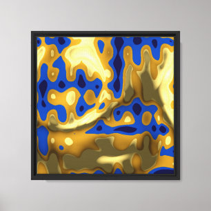 Golden Kinetic Painting  Canvas Print