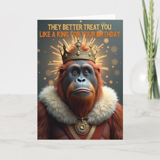 Golden King Birthday Card (Front)