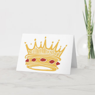 Golden King's Crown Queen's Jewelled Royal Royalty Card