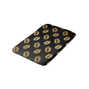 Golden kisses bath mat