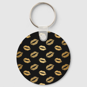 Golden kisses key ring