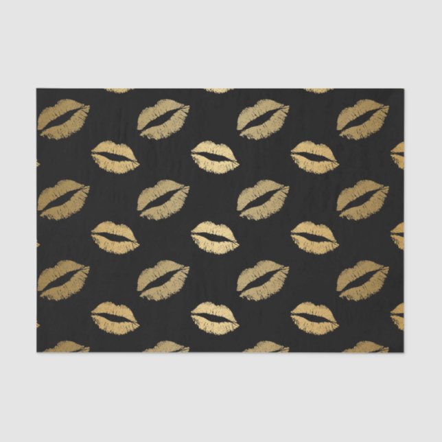 Golden kisses tissue paper (Front)