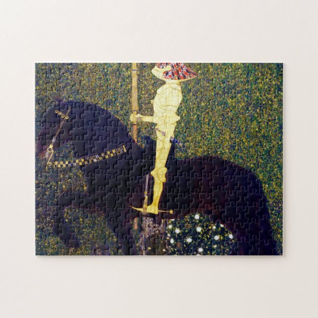 Golden Knight, Gustav Klimt Jigsaw Puzzle (Horizontal)