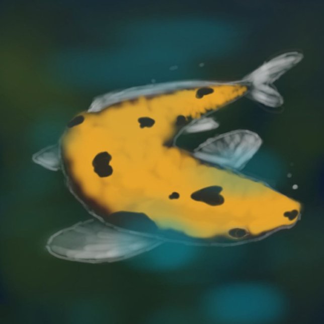 golden koi fish G Hanging Tapestry (Creator Uploaded)