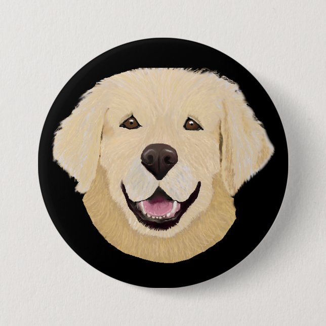 Golden Lab 7.5 Cm Round Badge (Front)
