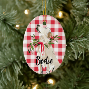 Golden Lab Christmas Ceramic Tree Decoration