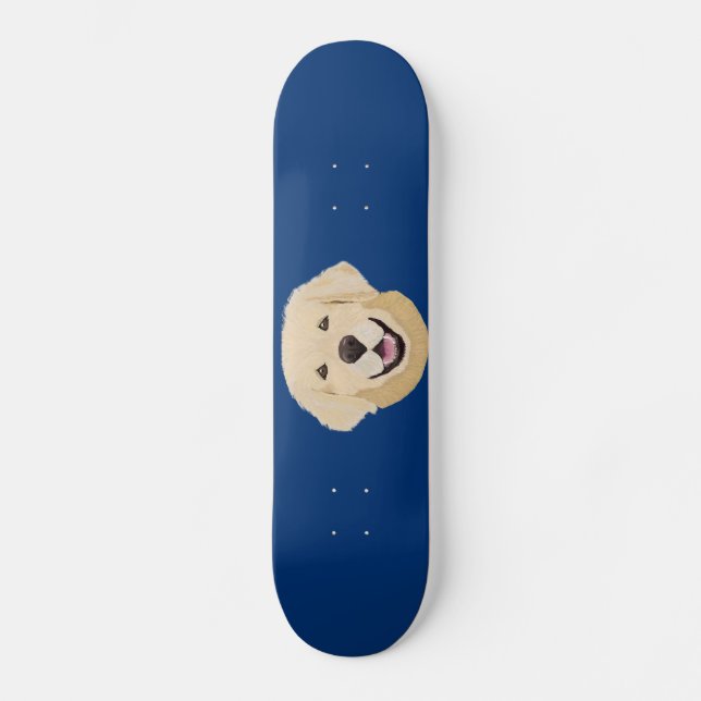 Golden Lab Skateboard (Front)