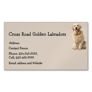 Golden Labrador Dog Pet Animal  Business Card Magn