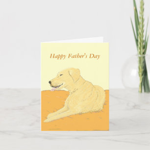 Golden Labrador Father's Day card
