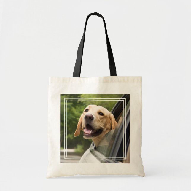 Golden Labrador In Rearview Mirror Tote Bag (Front)