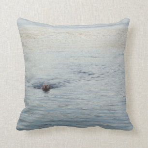 Golden Labrador in the Lake Cushion