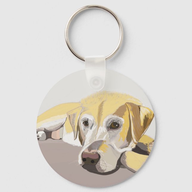 Golden Labrador Key Ring (Front)