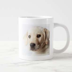 Golden Labrador Puppy Closeup Large Coffee Mug