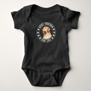Golden Labrador Retriever Best Friends For Life Baby Bodysuit