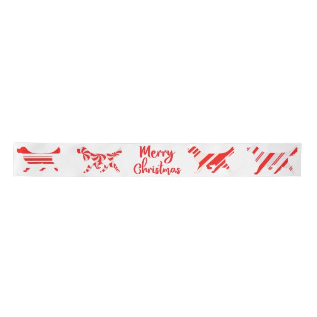 Golden Labrador Retriever Christmas Ribbon Satin Ribbon (Front)