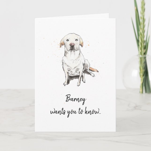 Golden Labrador retriever customised Mother’s day Card (Front)