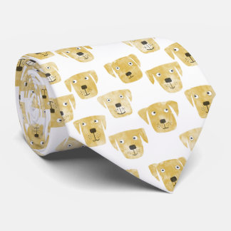 Golden Labrador Retriever Dog Cute Pattern Tie