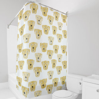 Golden Labrador Retriever Dog Fun Shower Curtain