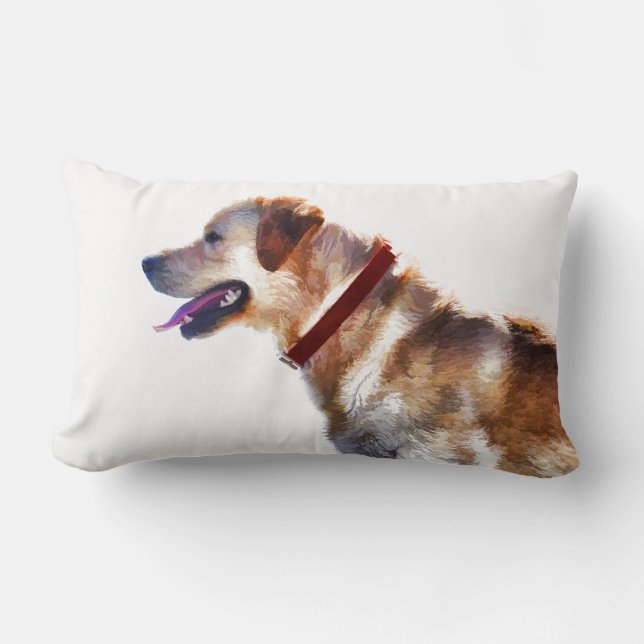 Golden Labrador Retriever Dog-lover Gift Lumbar Cushion (Front)