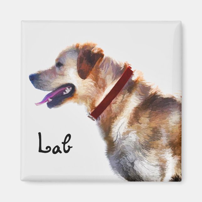 Golden Labrador Retriever Dog-lover Gift Magnet (Front)