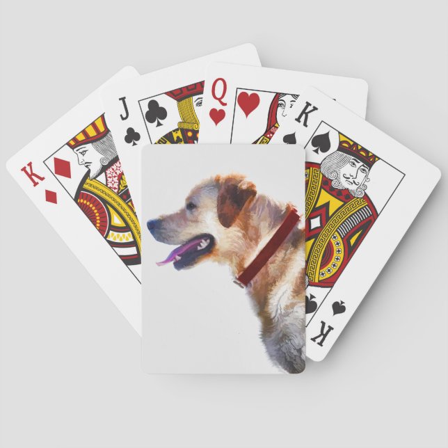 Golden Labrador Retriever Dog-lover Gift Playing Cards (Back)