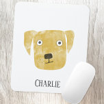 Golden Labrador Retriever Dog Mouse Mat<br><div class="desc">A funny Golden Labrador Retriever dog to make you smile.
Change or remove the name to customize.</div>