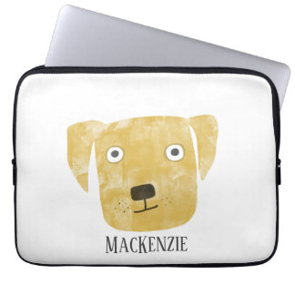 Golden Labrador Retriever Dog Name Laptop Sleeve