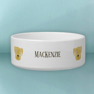 Golden Labrador Retriever Dog Personalised Bowl