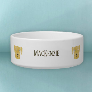 Golden Labrador Retriever Dog Personalised Bowl