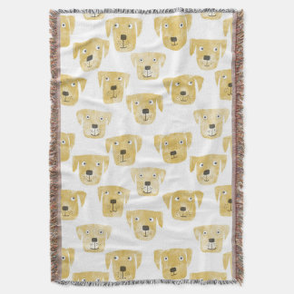 Golden Labrador Retriever Dog Throw Blanket