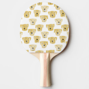 Golden Labrador Retriever Dog Watercolor Ping Pong Paddle