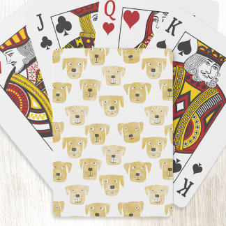 Golden Labrador Retriever Dog Watercolor Playing Cards